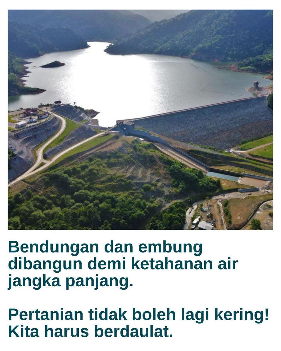 dukungan pemerintah sangat luar biasa untuk para petani untuk wujudkan #SwasembadaPangan
salah satunya dengan membangun bendungan dan embung demi ketahanan air dalam jangka panjang