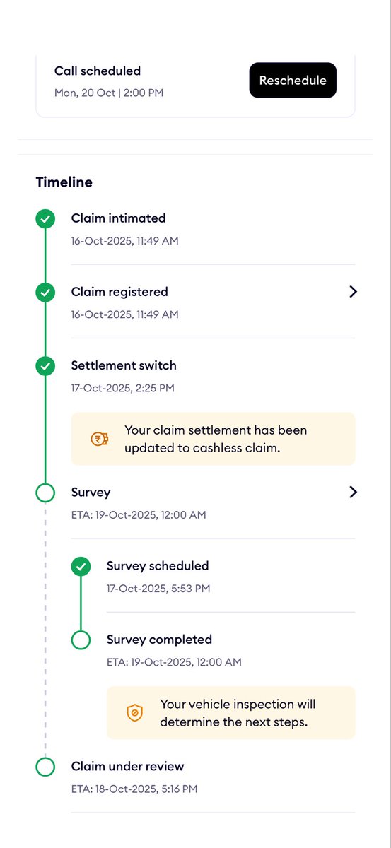 ameravisingh's tweet photo. @ACKOIndia @ACKOSupport 
This is how you guys are supporting a registered claim!! Reported on 16th Oct, surveyor hasn’t approached yet despite multiple calls to your support center. 
Well, at least I learned that I did a big mistake buying your insurance. @roshanks1995 https://t.co/CXk0PPo8o8