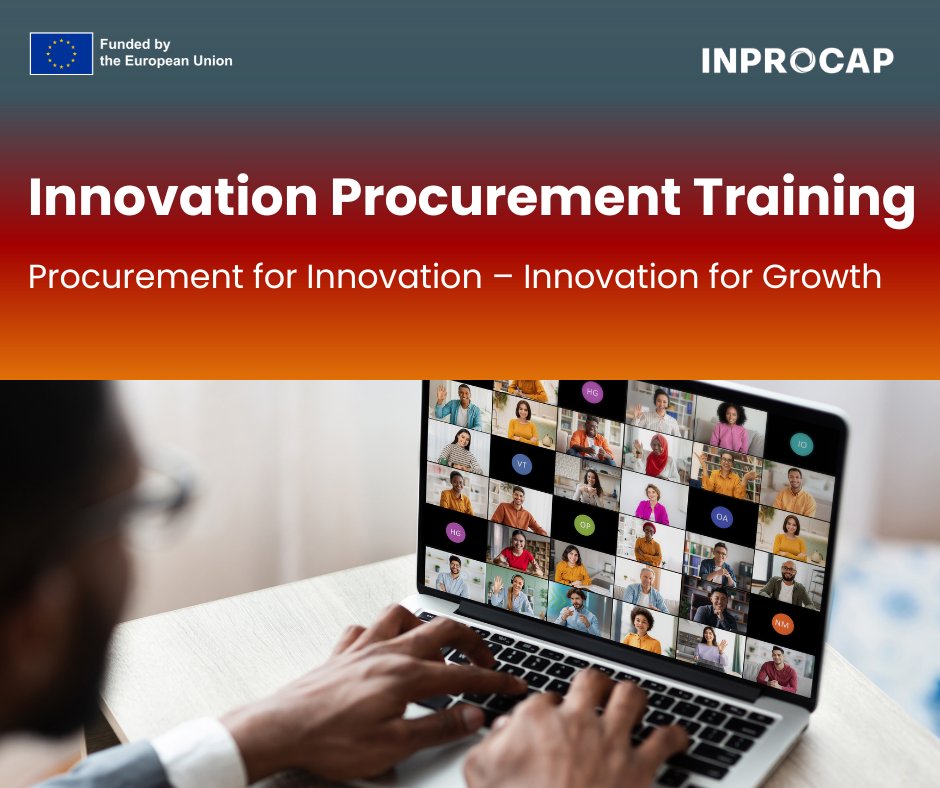InprocapProject's tweet image. 🚀 INPROCAP #Training Journey: Building Capacity Across #BigScience!
Free #webinars (Oct 2025–Dec 2026) for BSOs, #ILOs &amp;amp; #companies to boost #innovation_procurement skills.
💡 From PCP &amp;amp; PPI to IP management.
🔗 Learn more: shorturl.at/ClH8x