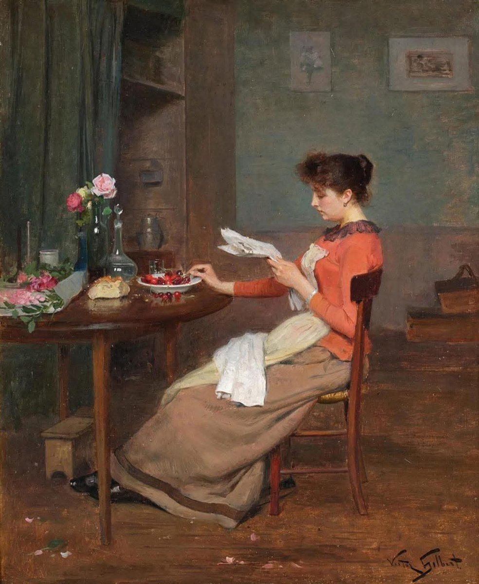 gokc22299's tweet image. .
Victor Gabriel Gilbert ,
Reading the News, 1926.
.