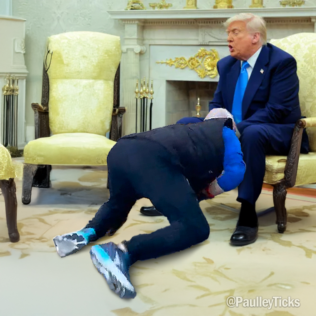 BREAKING: after seeing a video of what happened in Denver, Donald Trump invites homophobic face-planting boomer guy to the White House for a private meeting - where he immediately trips and face-plants yet again.