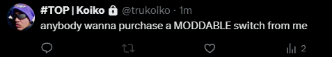 if anyone in the Vegas smash scene is looking for a moddable switch 1 Koiko is looking for a buyer, let em know