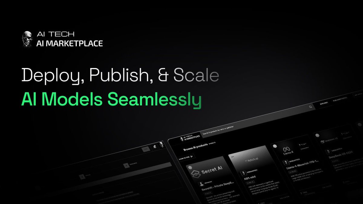 AITECHio's tweet image. ✨ Deploy, Publish, and Scale AI Models Seamlessly! 
This is what AI deployment looks like when you’re using the Solidus AI Tech Marketplace.
Building great AI shouldn’t mean battling infrastructure.
On the Solidus Ai Tech Marketplace, developers deploy models in minutes, not…