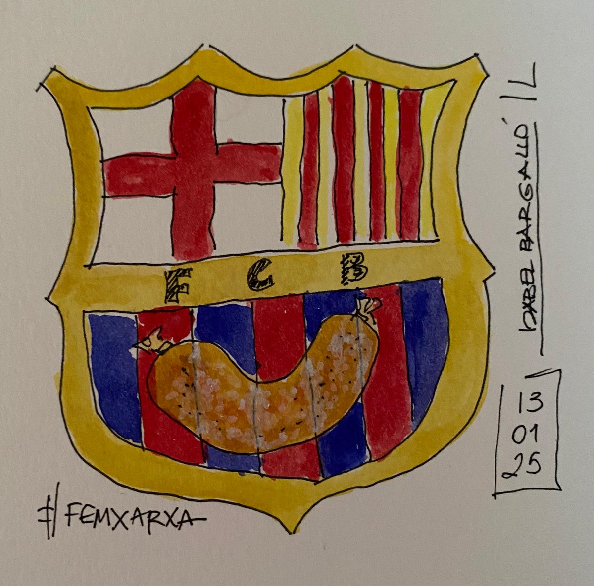 Bon dia xarxers avui es Dilluns I toca l'aquarel·la de <a href="/isabel_bargallo/">Isabel Bargalló🏴󠁧󠁢󠁥󠁮󠁧󠁿</a>