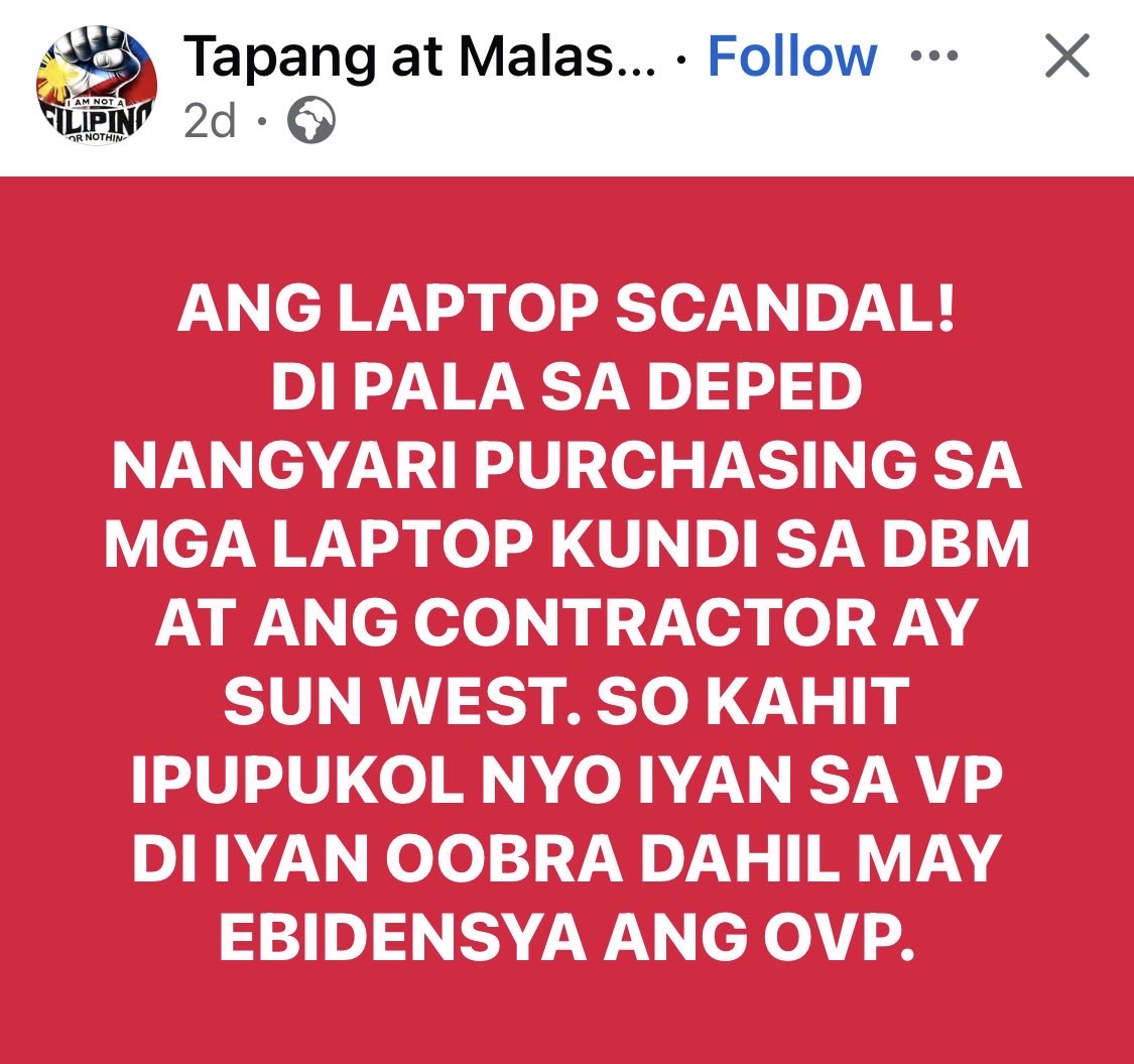 HINDI KAYO OOBRA KAY VP SARA!