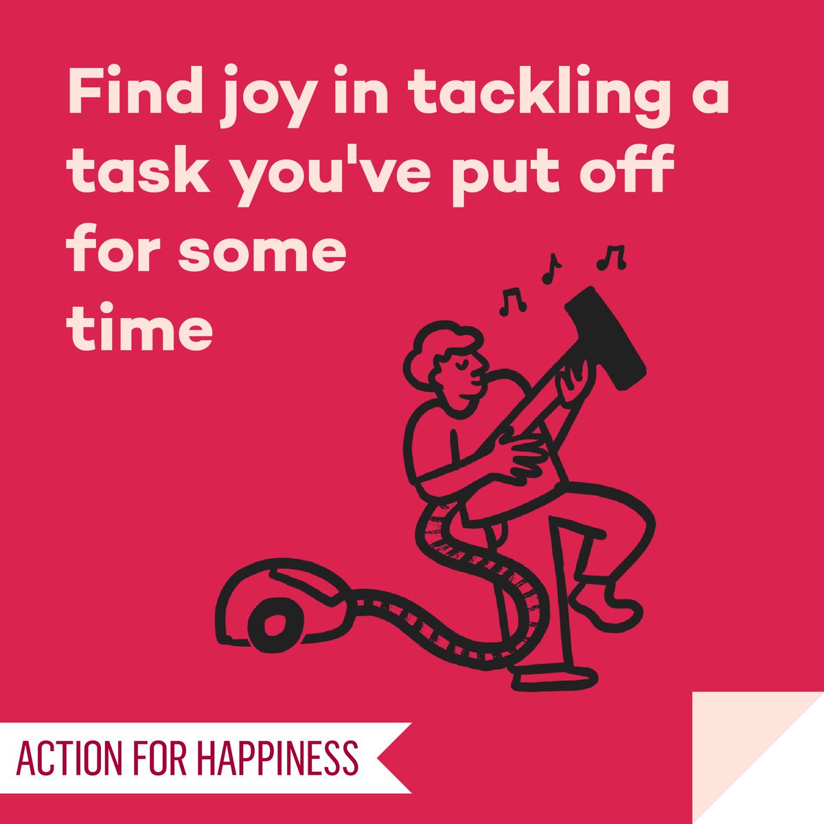 actionhappiness's tweet image. Optimistic October - Day 20: Find joy in tackling a task you&apos;ve put off for some time actionforhappiness.org/optimistic-oct… #OptimisticOctober
