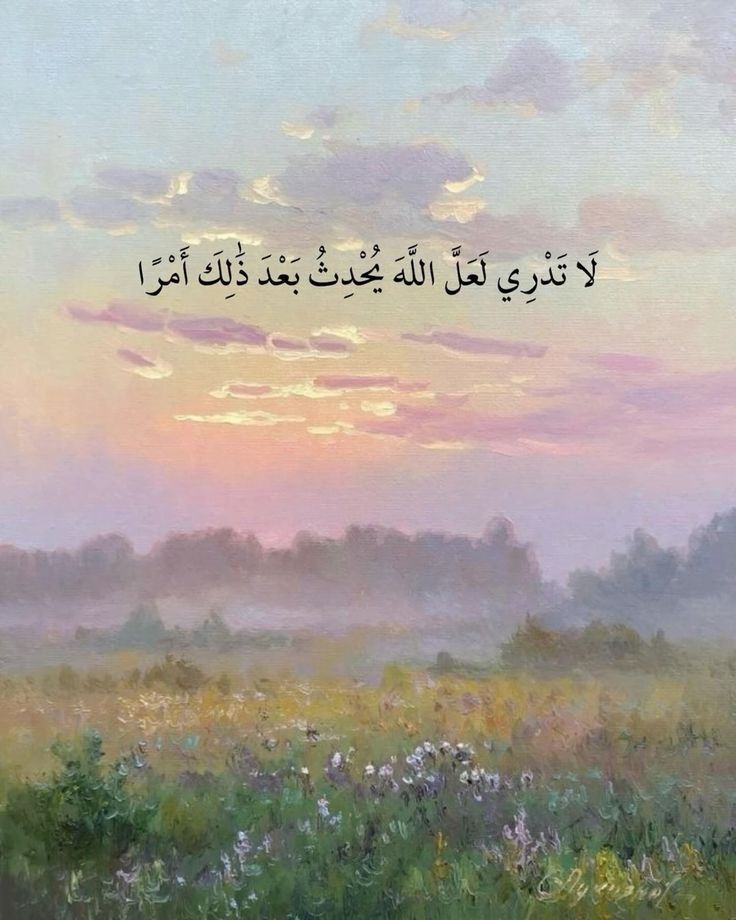 لَا تَدْرِي لَعَلَّ اللَّهَ يُحْدِثُ بَعْدَ ذَٰلِكَ أَمْرًا🩷..