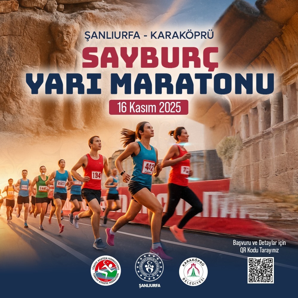 🪇SAYBURÇ YARI MARATONU🪇

🌟 Spor Şehri Karaköprü dev bir etkinliğe ev sahipliği yapmaya hazırlanıyor!

🏃‍♂️ Tarihi değerlerimizden aldığımız güçle geleceğe koşuyoruz.

🏅 Sayburç Yarı Maratonu için başvurular başladı!

Heyecana ortak ol, tarih ve sporun buluştuğu bu özel koşuda