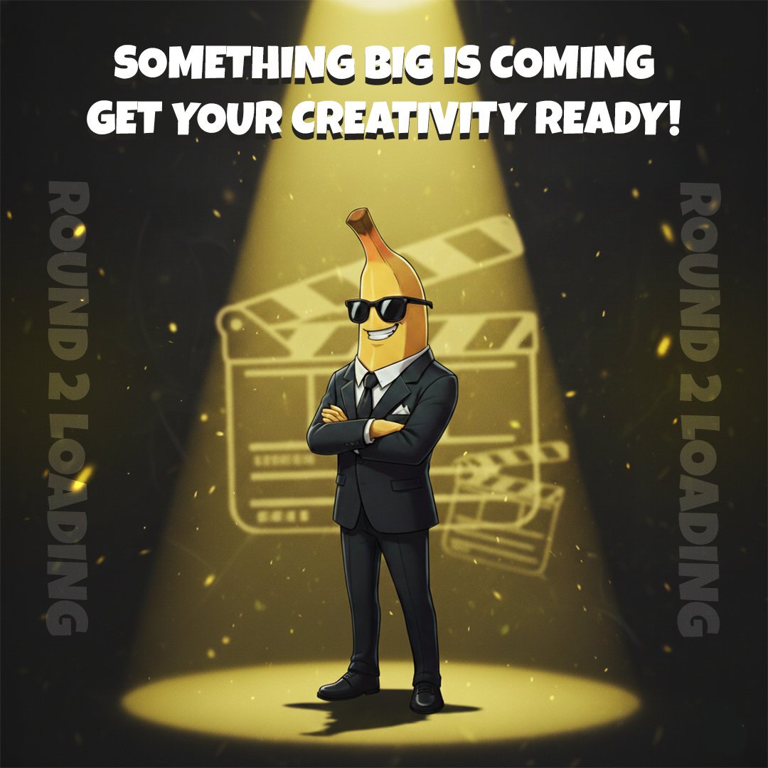 biznana_meme's tweet image. 🎬 Something BIG is on the way! 🍌🔥

Get your creativity charged up — Biznana Meme Contest Round 2 is almost here! 💡

This time, it’s not just memes... it’s your moment to shine on screen! 🎥✨

Stay tuned — the next round will redefine fun &amp;amp; rewards! ⚡

#Biznana…
