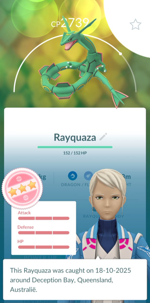MtgBasilisk's tweet photo. Forgot to post this earlier. Slowly working on my level. Was only able to do a small number of remote raids during Rayquaza raid day, but I did manage to get a hundo. https://t.co/r2asTguK8G