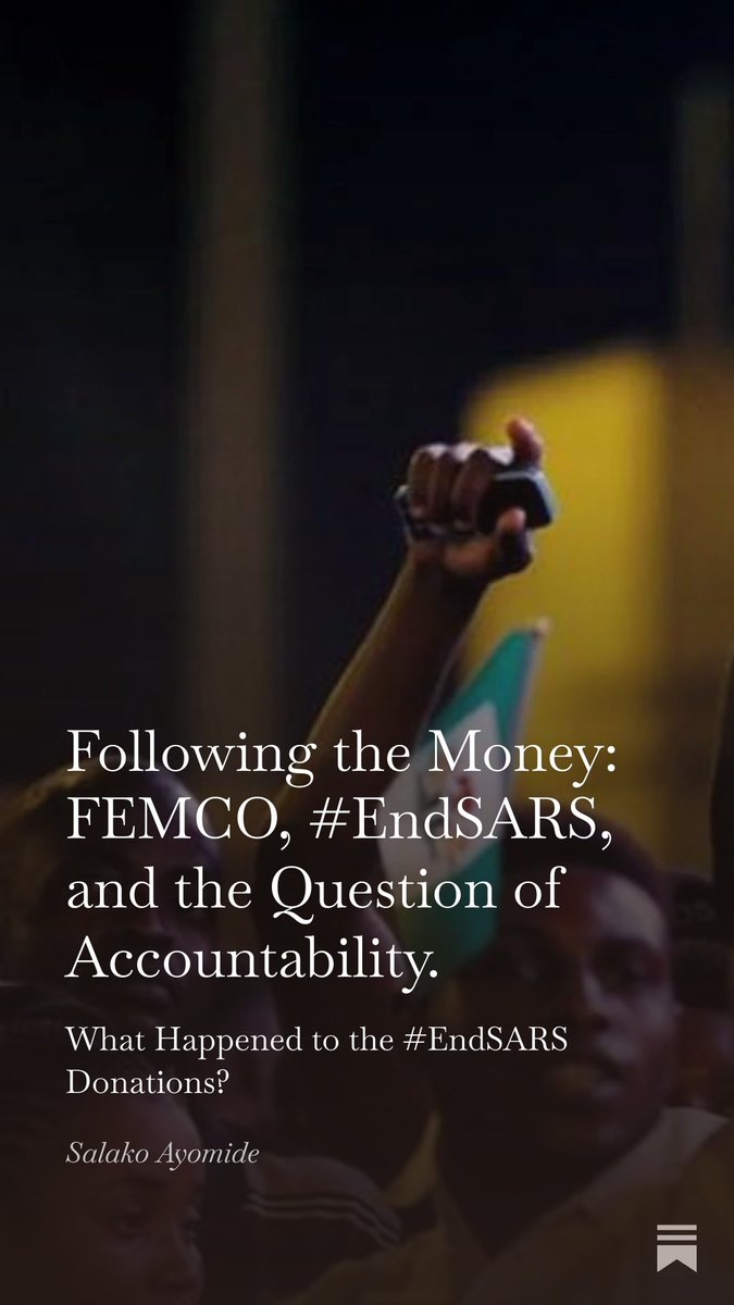 UnkleAyo's tweet image. It is the anniversary of the 20.10.20 massacre.
Let's talk about the money trail from the #EndSARS donations - where 14 women have avoided accountability.
The women include Piggyvest's cofounder, an AriseTV journalist & head of PR for Binance Africa.
open.substack.com/pub/unkleayo/p…