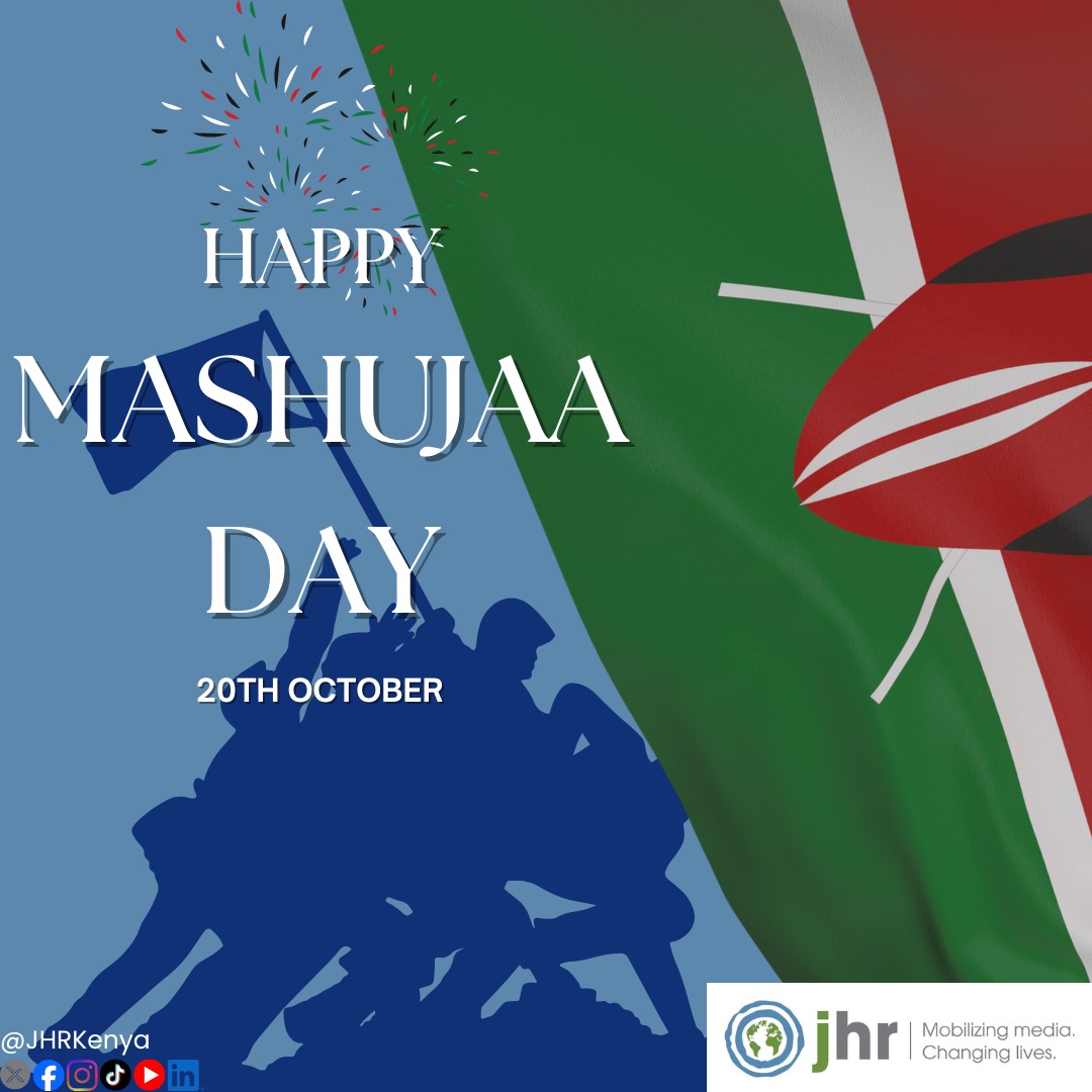 This #MashujaaDay, we honour the heroes whose words were as powerful as weapons.
Journalists and human rights defenders have always been at the heart of Kenya’s struggle for freedom — and they still are.
#JHRKenya #HumanRights #MashujaaDay