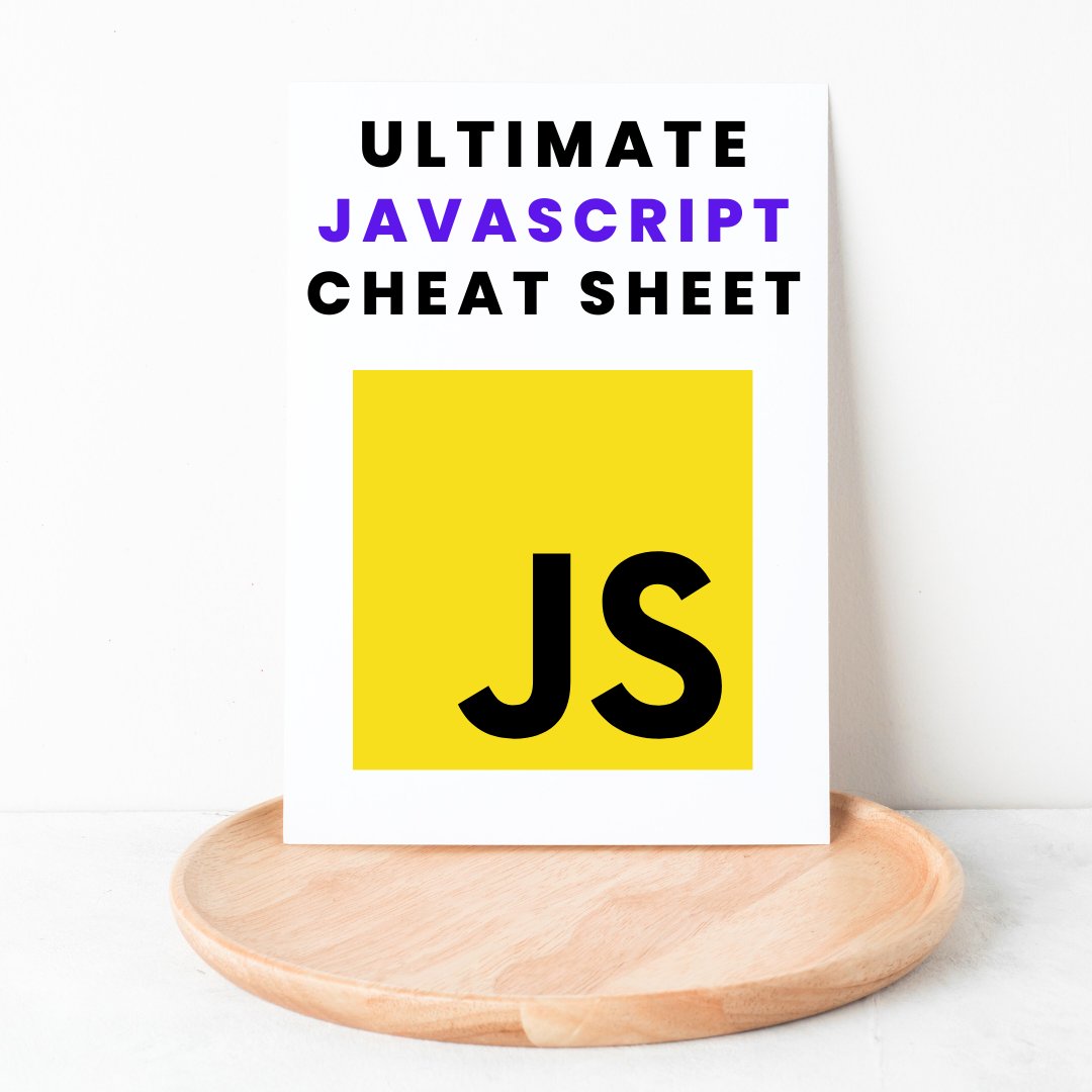 ninjaaitips's tweet image. Master JavaScript for FREE.
Save 50 + Hours of Research
With " JavaScript Unleashed: The Ultimate
cheat sheet ebook".
Grab it for FREE.
To get it, Just:
1. Follow me (So that I can DM you)
2. Like this tweet
3. Reply "Javascript"