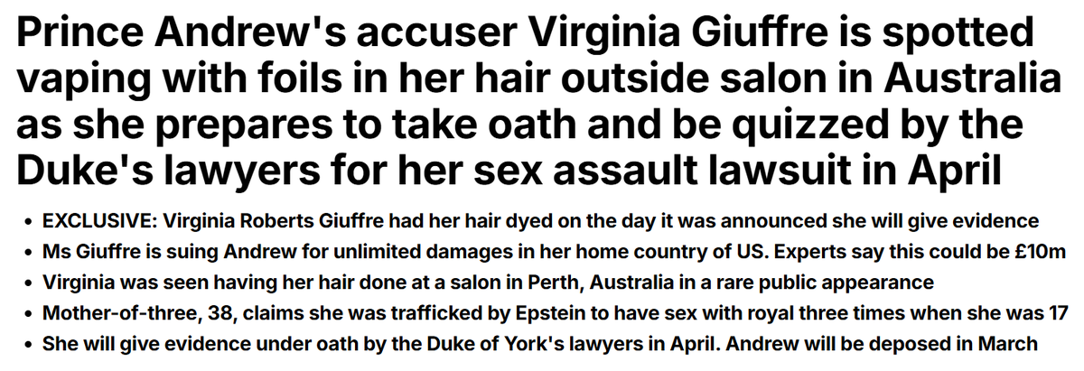 thinking about how this was once the top story in The Daily Mail
