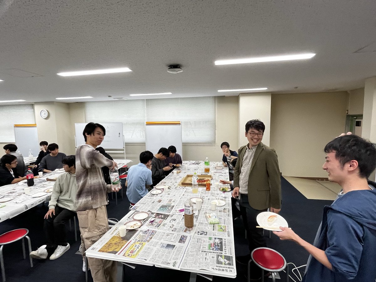 tpu_imglab's tweet photo. 本日B3歓迎会を開催しました。
B3の皆さん中田・西原・西澤合同研究室へようこそ！ https://t.co/jkrtgeKYOU