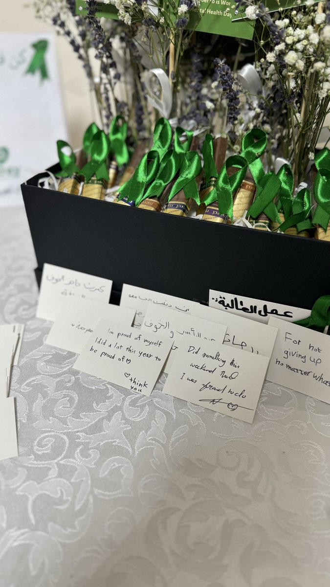 UQUEnglish's tweet photo. في 10 أكتوبر – اليوم العالمي للصحة النفسية،
شارك قسم اللغة الإنجليزية بجامعة أم القرى العالم رسالته في الوعي واللطف.
فالكلمة تُشفي، والإصغاء بداية السلام الداخلي.
#اليوم_العالمي_للصحة_النفسية
#الصحة_النفسية https://t.co/zHRsKmQvjJ