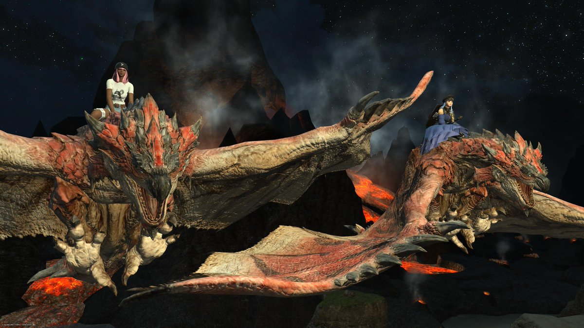Ray_Ultima_FF14's tweet photo. 最近またコツコツと周回して、やっとリオレウスのマウント交換できました！
ここまで長かったなぁ😭 #FF14 https://t.co/hPzMPXQDBY