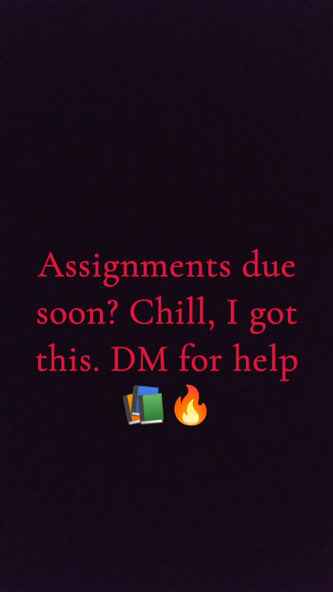 PerriaPapers1's tweet image. Am available
Any day,24/7
Dm @PerriaPapers1 for instant,reliable and affordable help on all kinds of assignments.
#assignment #AssignmentHelpCanada #assignmentsample #AssignmentHelp #assignmenttime #assignmenthelpsite #assignmentwritingtips #assignmentstructure