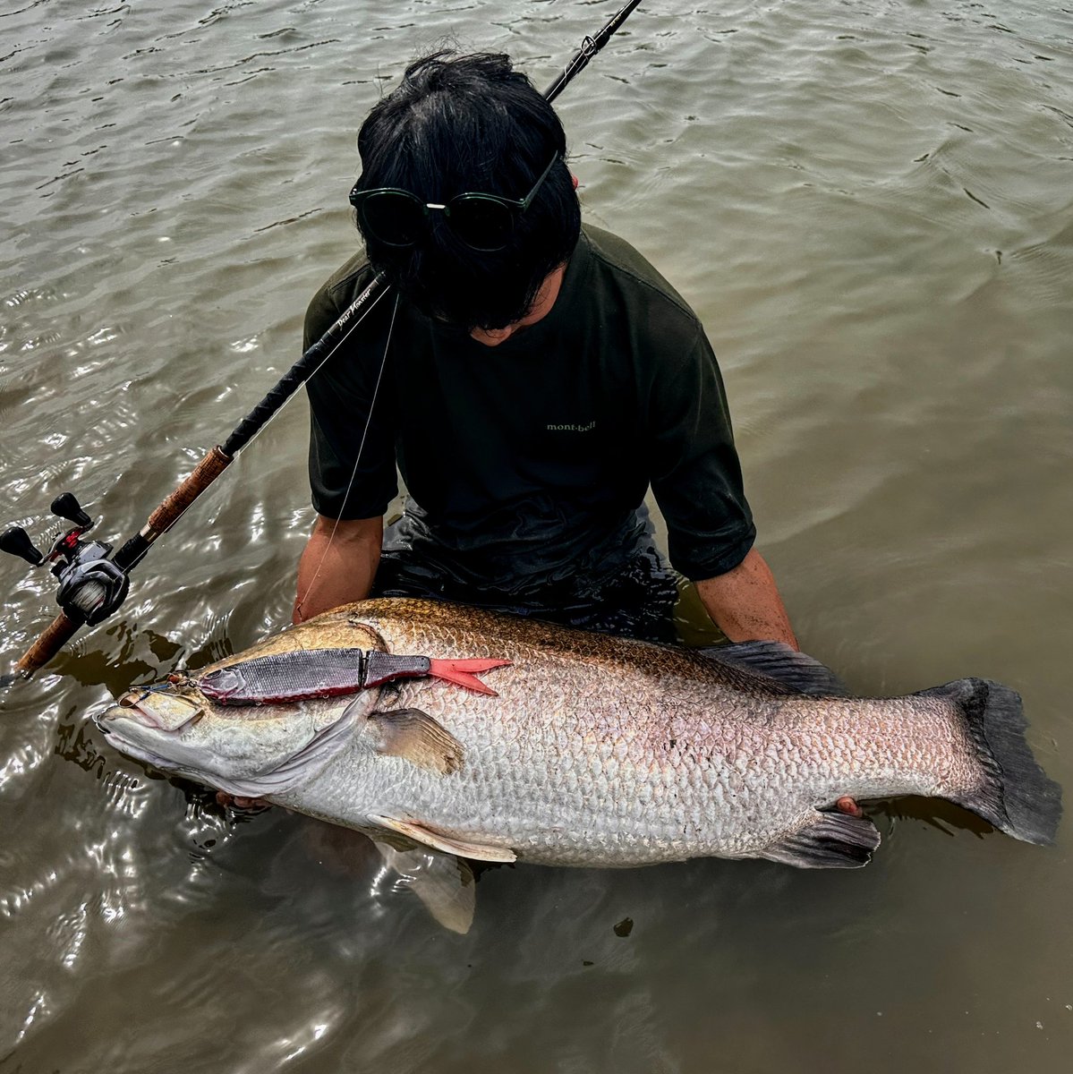 自作ジャイアントベイト、ヘッドショット陸チューンでアカメ103cm！

震える一本でした...

遠征先で連日デカいルアーを投げきるならMX-∞+いいですよ〜

#Monsterkiss #DearMonster #MX_infinityplus #MassiveLures #attack #headshot #陸チューン