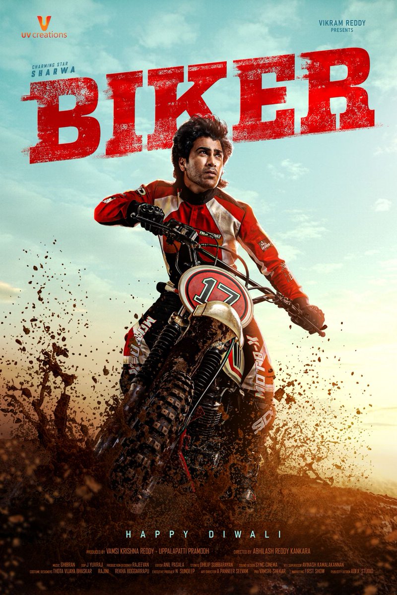 Sharwanand's 36th film, directed by Abhilash Kankara and produced by UV Creations, is titled 'Biker'.
#Sharwa36  #BIKER