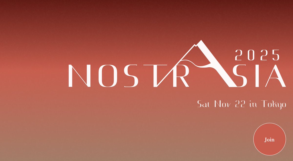 📢 Planning your trip to Japan for <a href="/TheBTCJapan/">BITCOIN JAPAN 2025</a>?

Maximize your visit! We're thrilled that the world's biggest Nostr festival, <a href="/nostrasia/">Nostrasia</a>, will be held the same weekend.

Make it an epic Bitcoin trifecta: 🇯🇵 Nov 22: <a href="/nostrasia/">Nostrasia</a> (The world's biggest Nostr festival) 🛠️ Nov 23: BUIDL