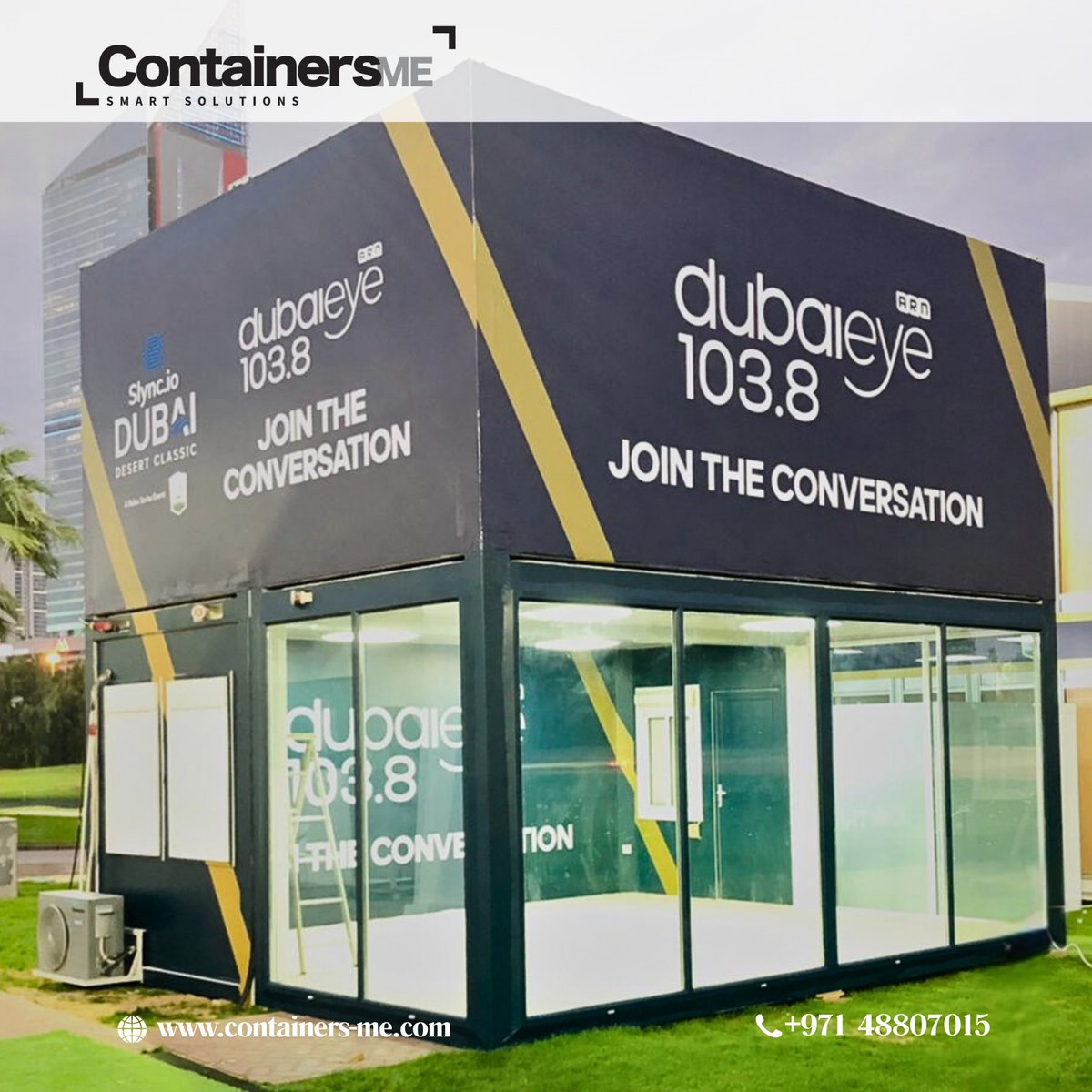 Containers_me's tweet image. Create unforgettable events with our mobile containers! Check out the event space we built for Dubai Eye 103.8 Radio and see how we can bring your event ideas to life.

 👉 containers-me.com/projects

 #modularcontainers #eventspace #dubaieye1038 #radiostation #customsolutions