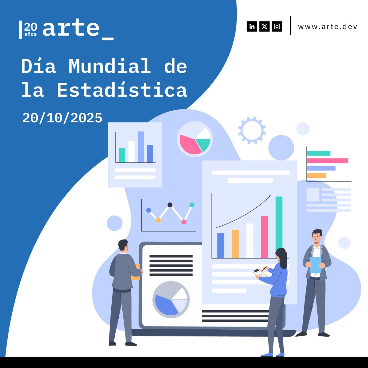 arte_dev's tweet image. En el #DíaMundialDeLaEstadística 📊 celebramos el poder de los datos para transformar decisiones e impulsar resultados.

En @arte_dev convertimos información en conocimiento para optimizar procesos y detectar oportunidades 💡🔢

#DatosQueTransforman #TransformaciónDigital