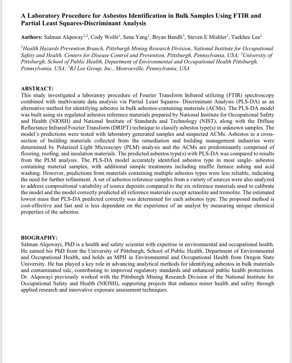 IAU_CPH's tweet image. شارك د. سلمان القويعي- قسم صحة البيئة- في مؤتمر ASTM International 2025، مقدّمًا تقنيات تحليلية مبتكرة تعتمد على الذكاء الاصطناعي لتعزيز الكشف عن الجزيئات المعدنية الخطرة ودعم معايير السلامة والصحة العالمية.
#ASTM_internationa