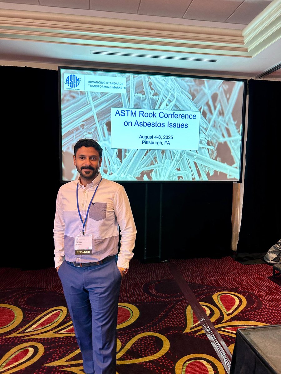 IAU_CPH's tweet image. شارك د. سلمان القويعي- قسم صحة البيئة- في مؤتمر ASTM International 2025، مقدّمًا تقنيات تحليلية مبتكرة تعتمد على الذكاء الاصطناعي لتعزيز الكشف عن الجزيئات المعدنية الخطرة ودعم معايير السلامة والصحة العالمية.
#ASTM_internationa