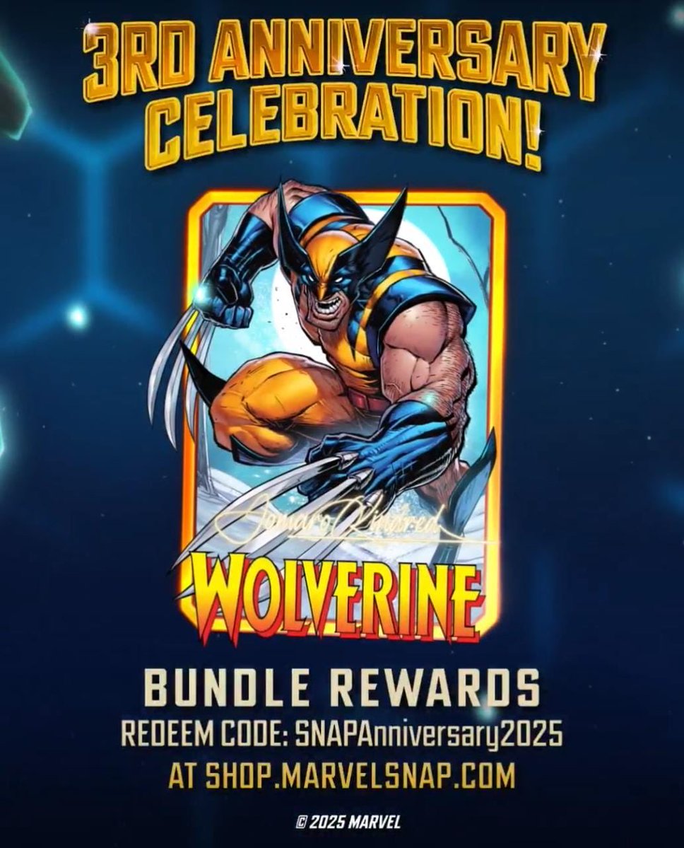 The code is working again!  Get your free signature Wolverine card with the code in the shop!
