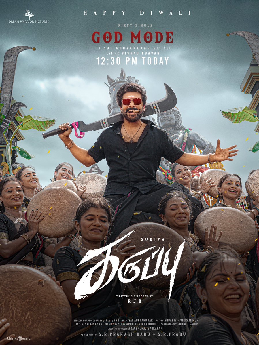 #Karuppu First Single From 12:30 PM Today 💥

A Sai Abhyankkar Musical