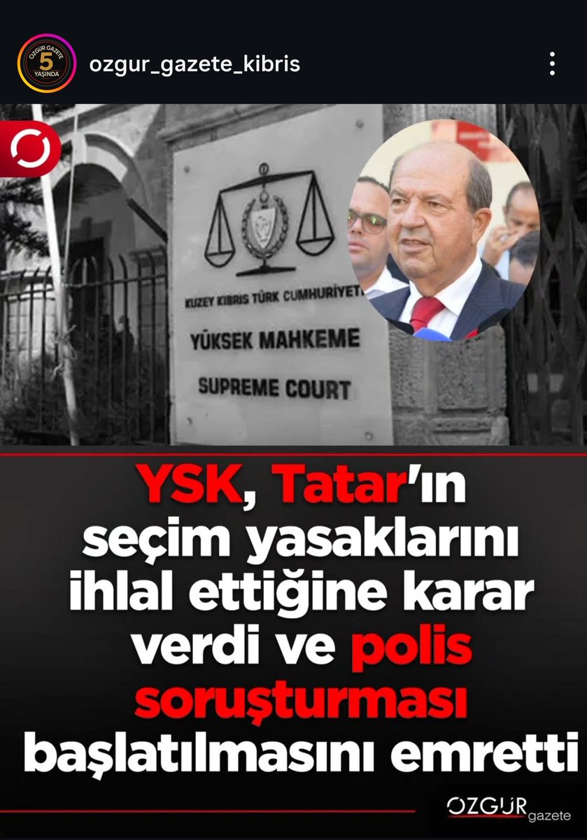 <a href="/Yilmaz_Ozdill/">Yılmaz ÖZDİL</a> Lefkoşa'da mahkemeler var. 

Bizde ne yok? Adalet Bakanlığı diye bir kurum yok. HSYK yok. Biat kültürü yok. Kayyum yok. 

Cumhurbaşkanı da olsa, mahkemenin kimseye eyvallahı yok.