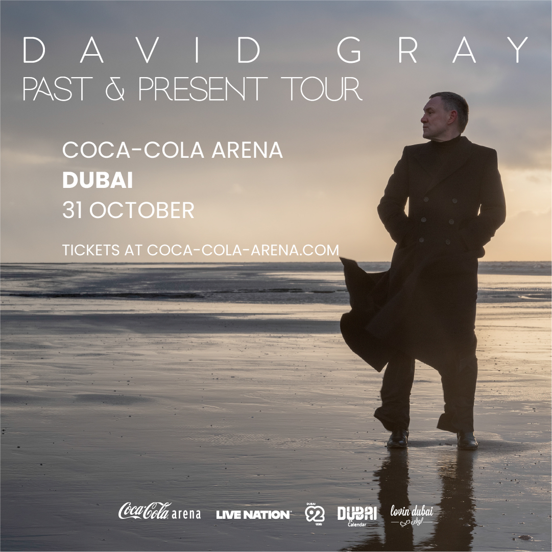 🎶 David Gray - Past &amp; Present Tour
📅 Fri, Oct 31st, 2025 | 8 PM
📍 Coca-Cola Arena
Don’t miss the acclaimed singer-songwriter behind “Babylon” &amp; “This Year’s Love” live in #Dubai!
🎟️ Get tickets: coca-cola-arena.com/music/1081/dav…
💃 15% OFF with code DGEXW15

#DavidGray #CocaColaArena