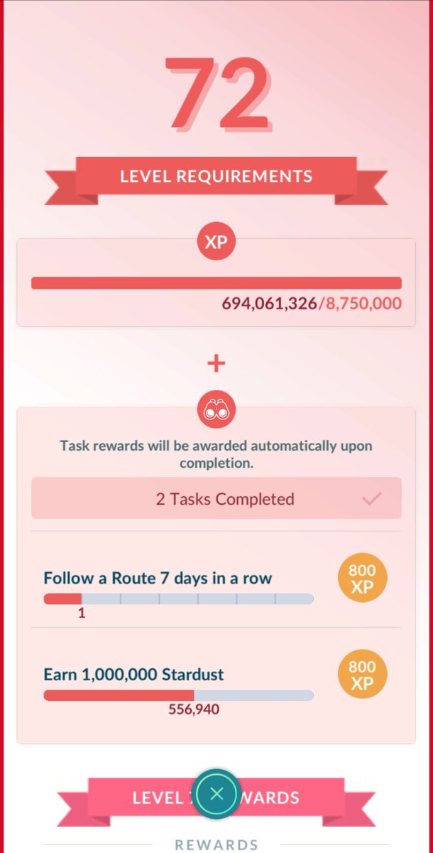 <a href="/PokemonGoApp/">Pokémon GO</a> <a href="/NianticHelp/">Niantic Support</a> what is this?! My route task should've hit Day 5 today &amp; somehow has reset back to Day 1?! Please help! Can we not go a single WEEK in this game without a glitch?! 😭
#PokemonGo
#PokemonGoLevel80