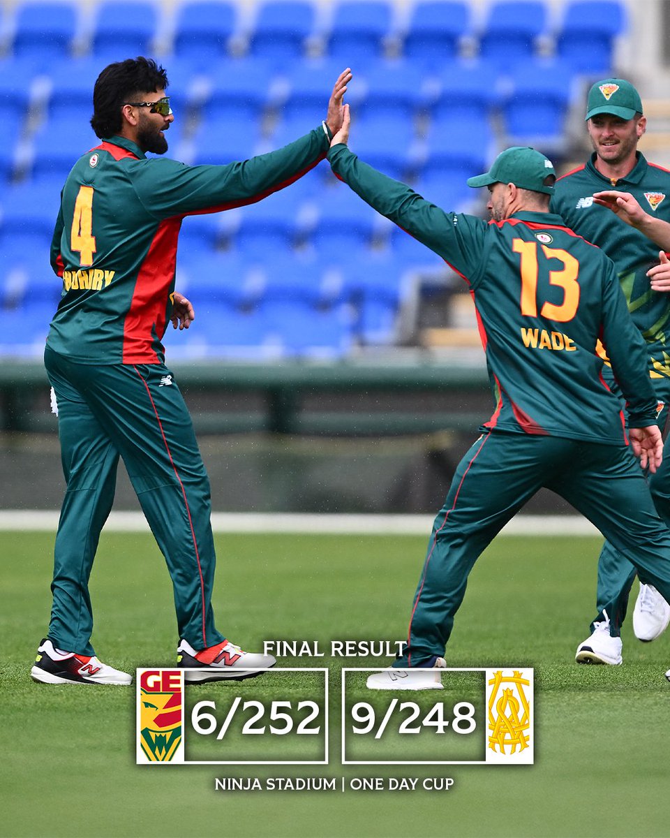 Tigers take the points against Western Australia in the One Day Cup match from Ninja Stadium!