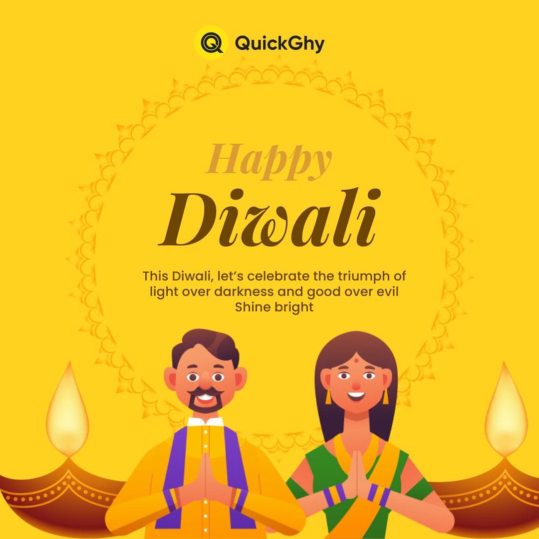 quickghy's tweet photo. From fixing spaces to lighting them up - Team @QuickGhy wishes you a sparkling Diwali filled with light, laughter, and prosperity. ✨
#HappyDiwali #QuickGhy #FestivalOfLights https://t.co/KJibfv3Pjg