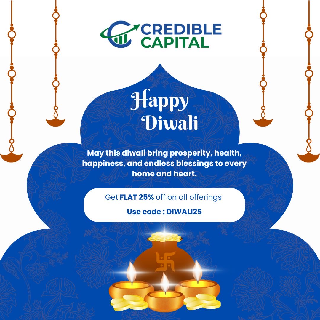 CapitalCredible's tweet image. ✨ Wishing everyone a bright &amp;amp; prosperous #Diwali! ✨

Let’s make this festive season brighter — enjoy 25% OFF on all research plans.

💡 Monthly plan now just ₹1499 — use code DIWALI25.

Avail offer today - invest.crediblecapital.in/checkout

— Credible Capital
SEBI Registered Research…