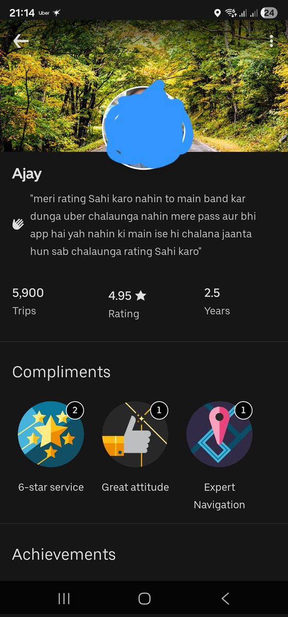 Very interesting from my uber driver. 4.95 is very very good. haha.  #uber