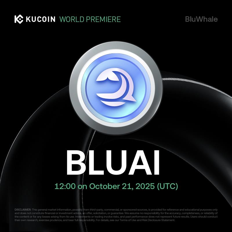 📢 World Premiere Listing: <a href="/bluwhaleai/">Bluwhale</a> $BLUAI is coming soon to #KuCoin!

BluWhale is Web3’s Intelligence Layer, a decentralized AI network serving over 3.6M users through AI agents and enterprise integrations. Backed by UOB, SBI Holdings, and major chains including Sui,