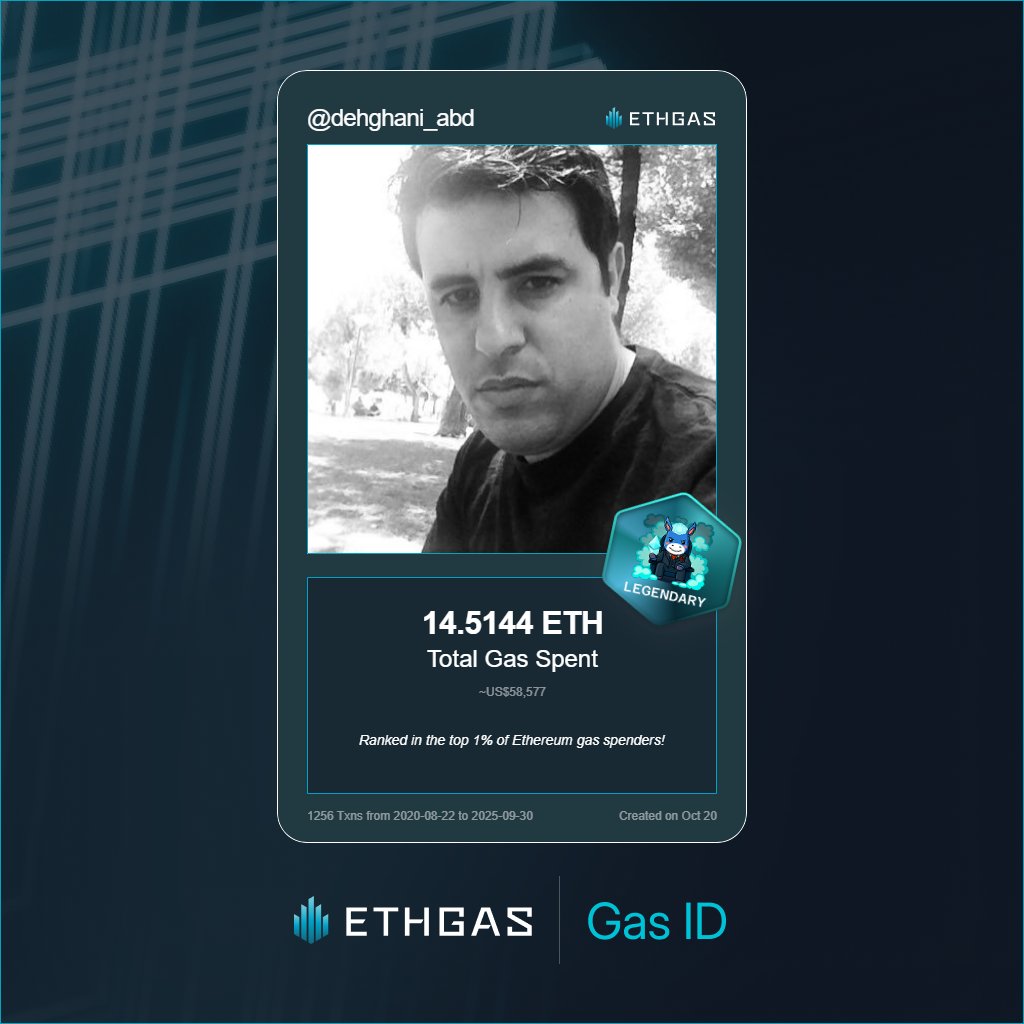Discovered my Gas ID via ETHGas - turning my gas spend into rewards 🫘

As a Legendary Jack, I've spent 14.5144 ETH on gas but earned 4000 Beans back.

Get your Gas ID and Beans here: ethgas.com/community/gas-…