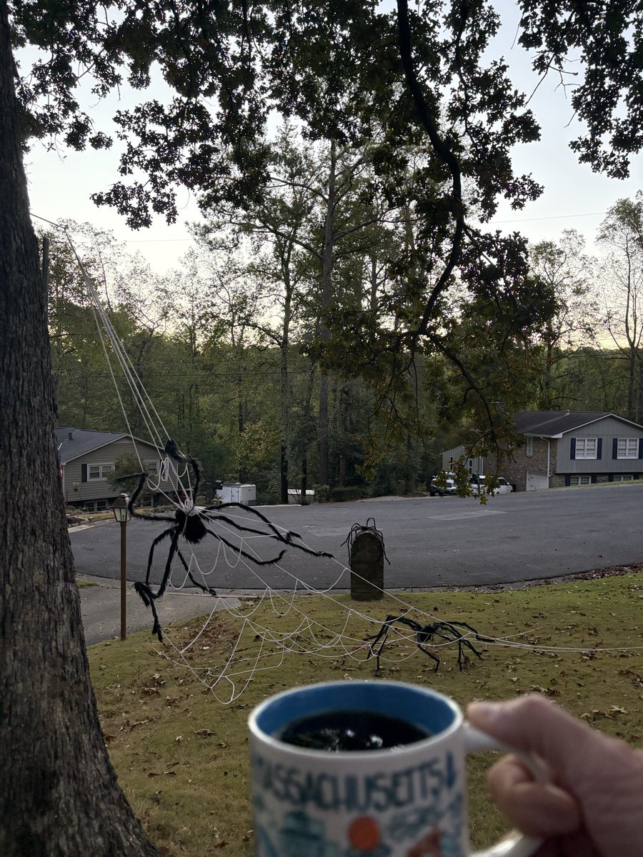 Bama26Point2's tweet image. It’s 45°F in the Bamaland culdesac!! The first fall morning in the 40’s and I’m so, so happy it’s here!  After 3 weeks of non stop travel I’m home for a few days!  🙃🙃 #JavaJunkie
