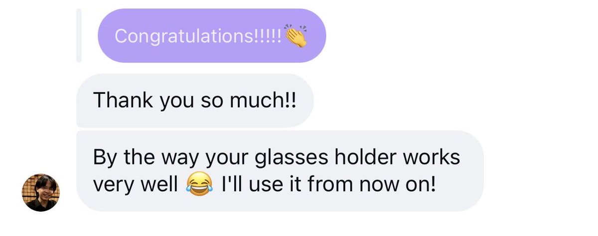 実はここだけの話
彼のメガネが急にずれ落ちなくなったのは、僕の愛用品をプレゼントしたからなのでした。
聞くと、違うタイプのものは持っていたけど、忘れちゃったとの事。前日に間に合って良かった！
#メガネ留め