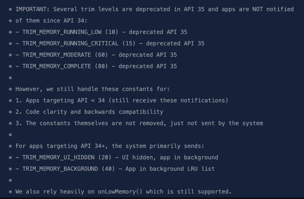 eduardalbu's tweet image. Refactoring done! Memory capture revamped 🚀
• Enhanced trim memory handling
• Improved debug logging
• Cleaner code + docs
Upgrade your skills!
Join the waitlist:
watchlane.dev
#AndroidDev #BuildInPublic #DevTools #Debugging
