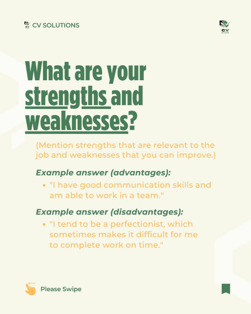 cvsolutionsng's tweet image. Getting to the interview stage of job hunting has to be the easiest part.
Passing the interview, that is where the real work is!!
Want to stand out from the crowd and land your dream job? Let's dive into the art of answering interview questions with confidence and charm!🌟