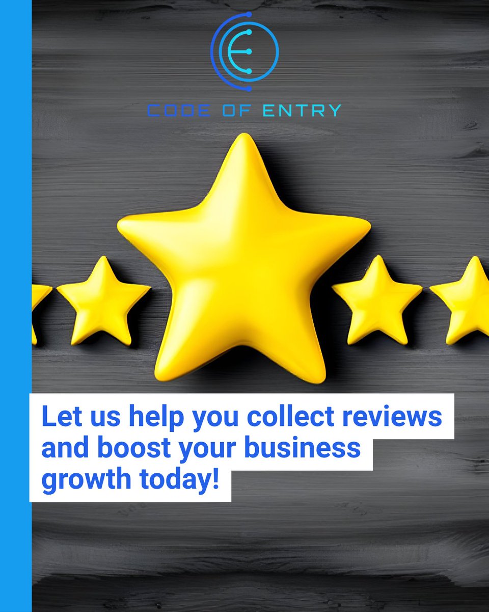 codeofentry's tweet image. Managing your Augusta business is demanding, and seeking reviews can slip your mind. That’s why we’re here. At Code of Entry, we assist businesses in gathering reviews, responding effectively, and driving growth. DM us for a free 30-min consultation.