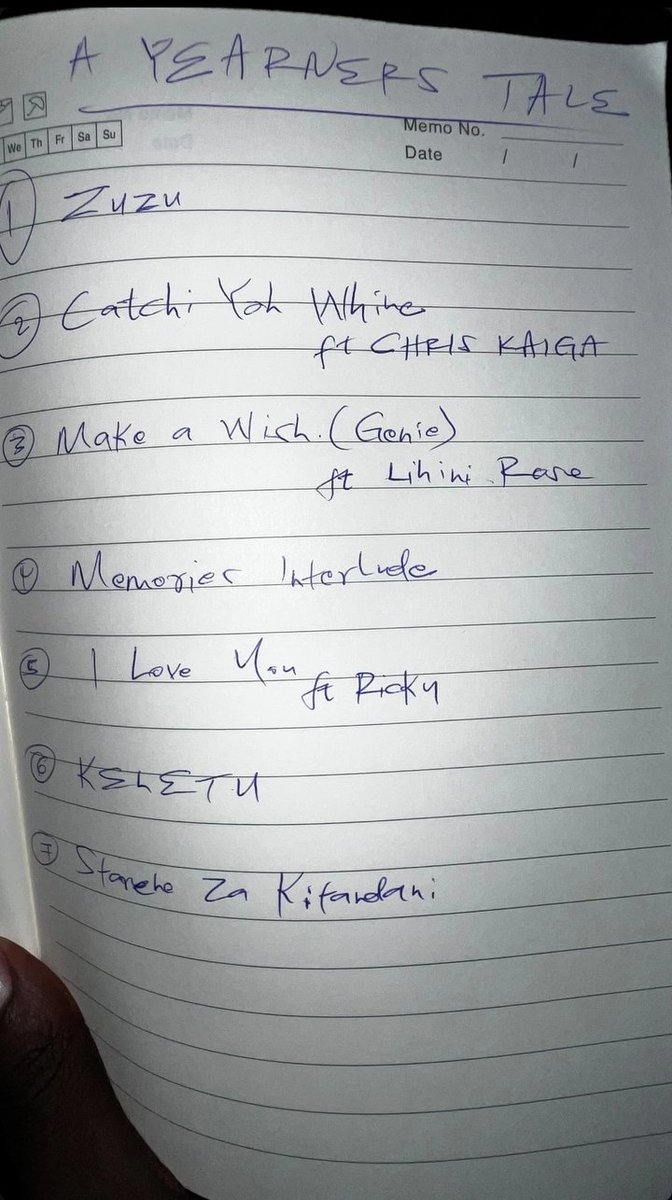 A Yearner’s Tale by Shad Mziki official tracklist, out on 15/11/2025 ⏳