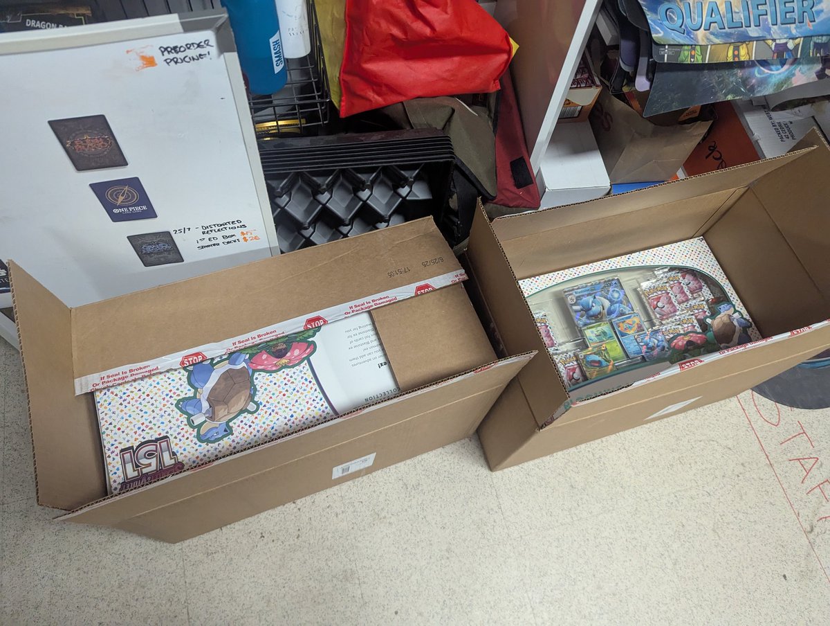 Been wanting to collect as many 151 Blooming Waters Pokemon boxes as I could to add to my cold storage.

Drove up 3 hours from Melbourne to some crappy games room and ended up picking up 2 full cases.