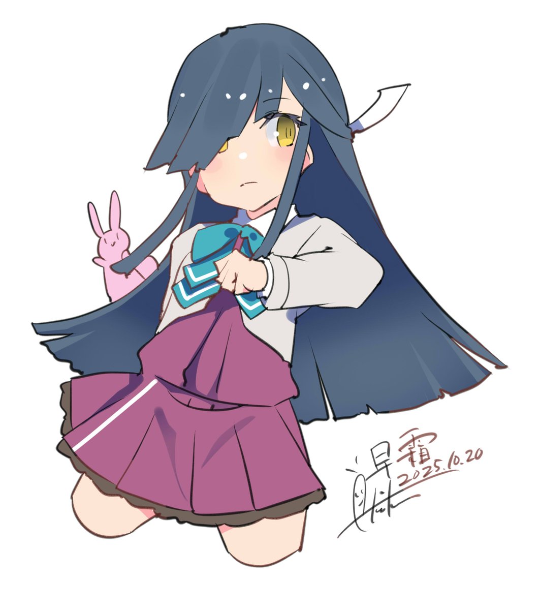 『はやしもふもふ！』
#艦これ　#早霜
#艦これ版深夜の真剣お絵描き60分一本勝負
#艦これ版真剣お絵描き60分一本勝負_20251020