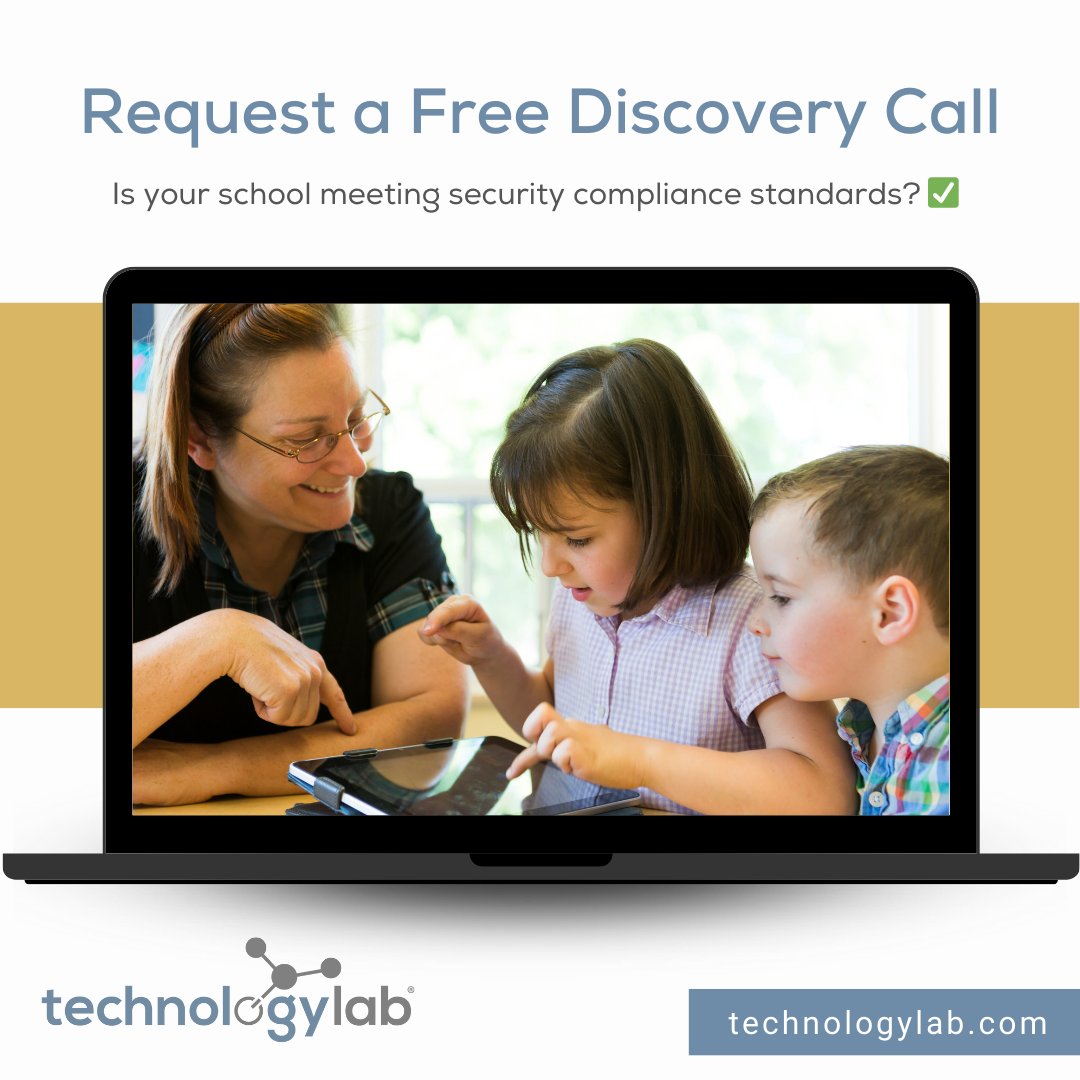 TechnologyLabIT's tweet image. Is your school meeting security compliance standards? ✅
With Technology Lab’s Security Services, you’ll stay compliant and secure.
👉 Let’s get started: technologylab.com/discovery-call/
#SchoolCompliance #CyberSecurity #SafeSchools #TechnologyLab