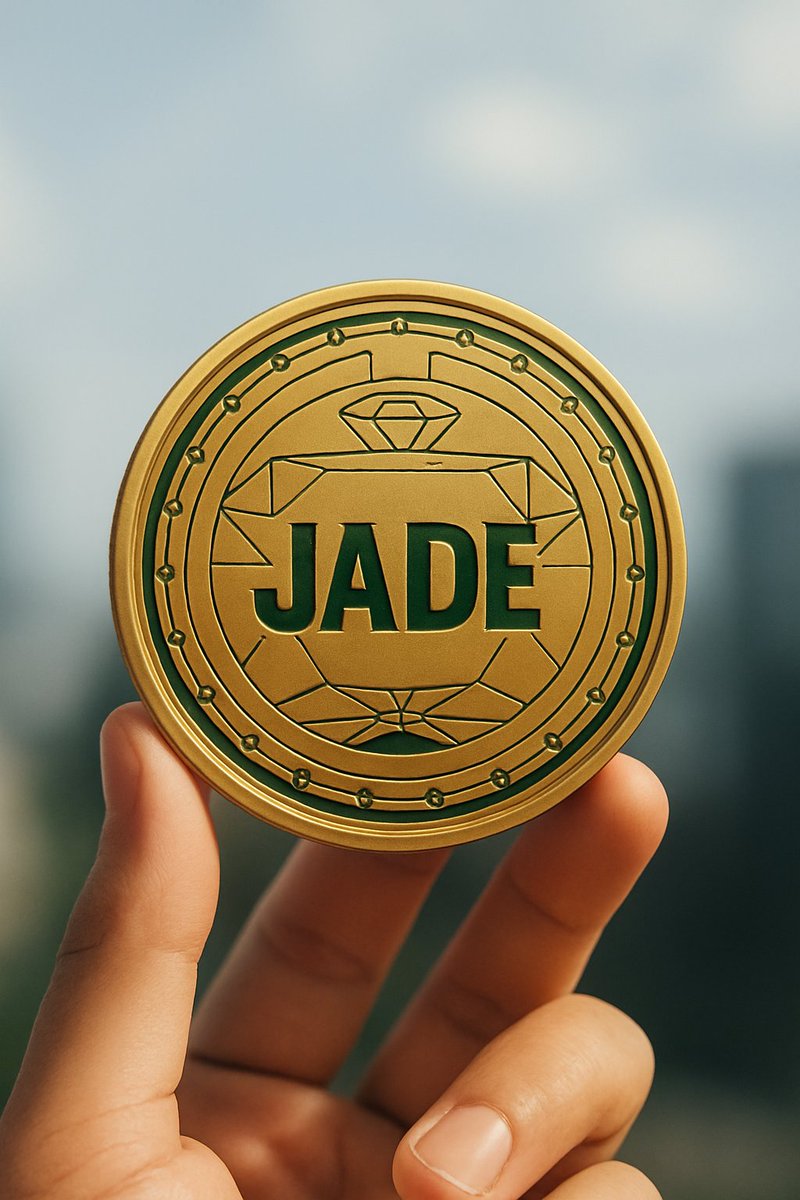 手に持たれたJADEトークンのコイン